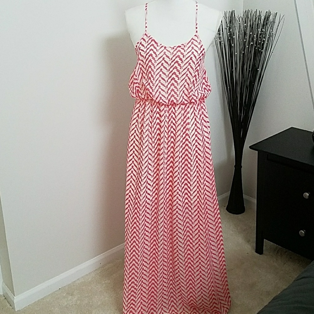 Chevron maxi dress